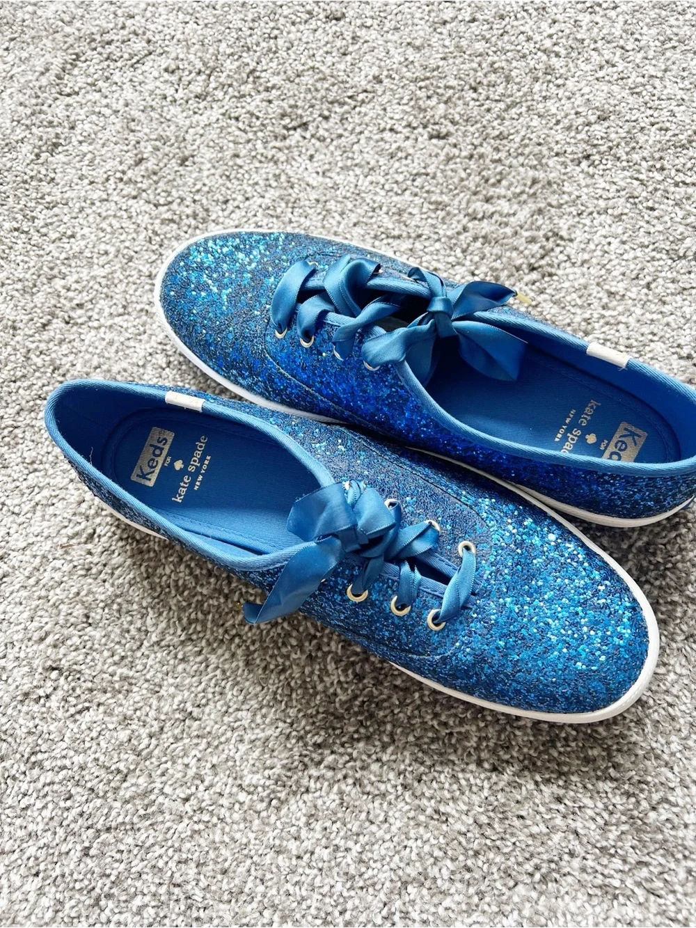 Sz 9 Kate Spade x Keds Glitter Sneakers NWOB